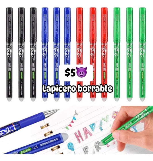 Lapicero borrable NEGRO