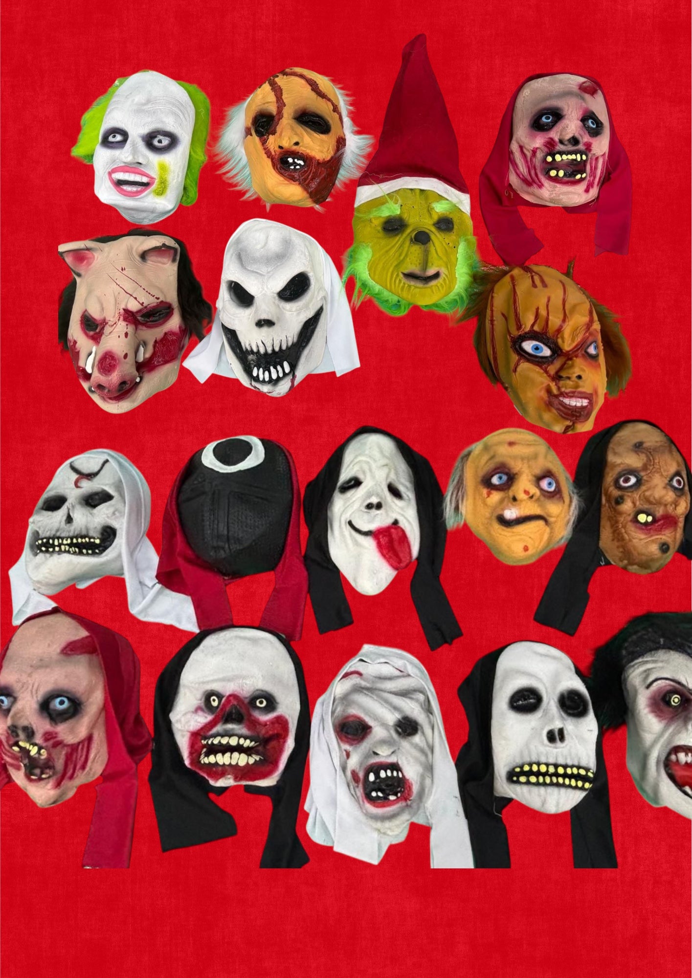 MASCARA LATEX CON PELUCA