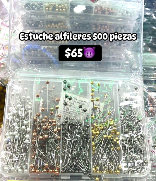 Estuche alfileres 500 piezas