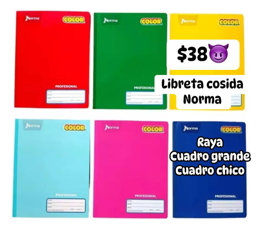 LIBRETA PROFESIONAL DOBLE RAYA COSIDA MADISON
