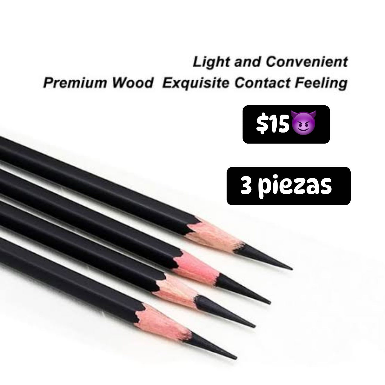 LAPIZ NEGRO CERA  3 PIEZAS
