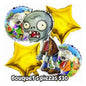 Bouquet 5 globos plantas vs zombies