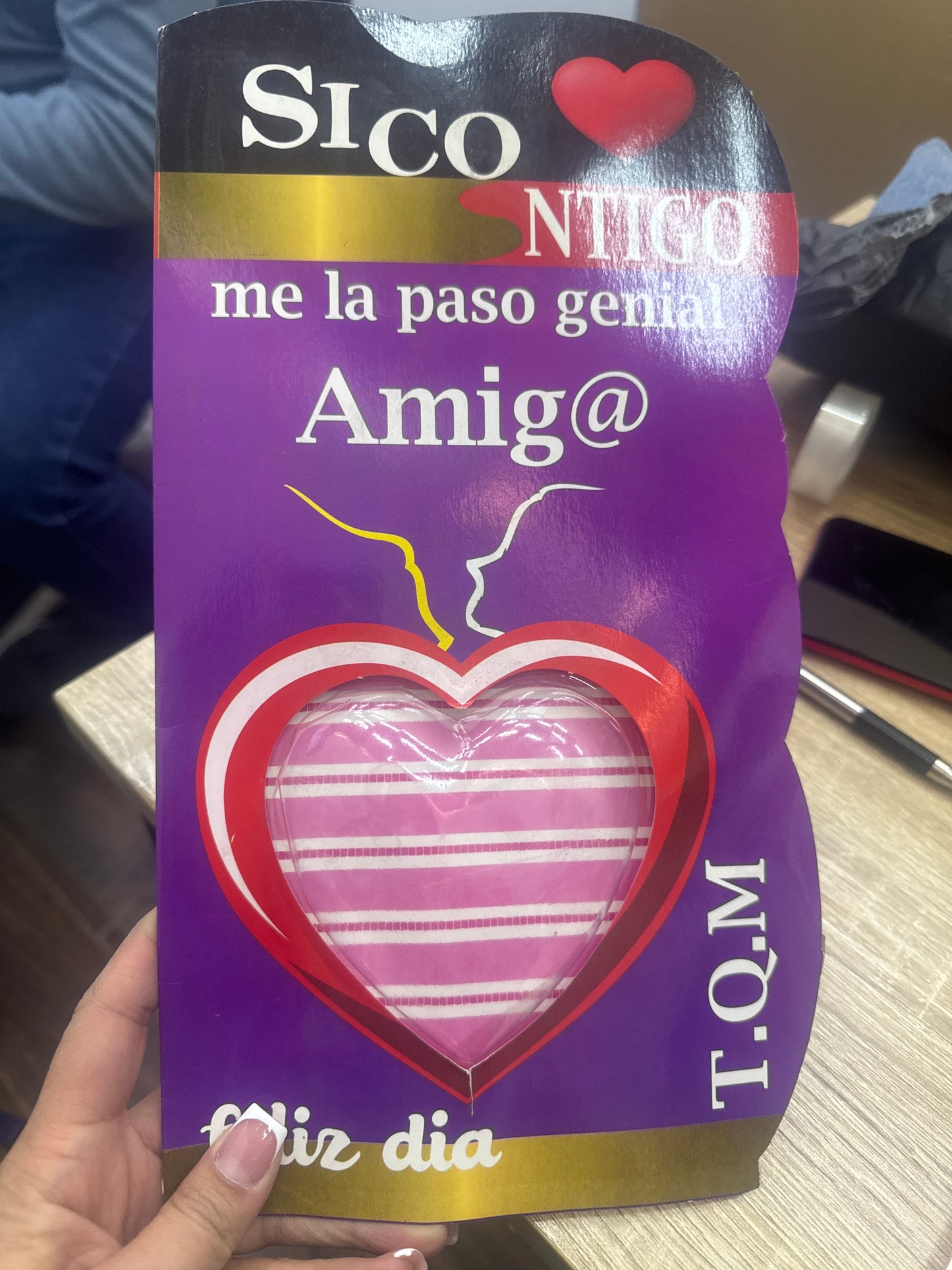 Tarjeta corazón acetato