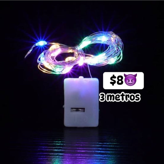 Serie luz led multicolor 3 metros