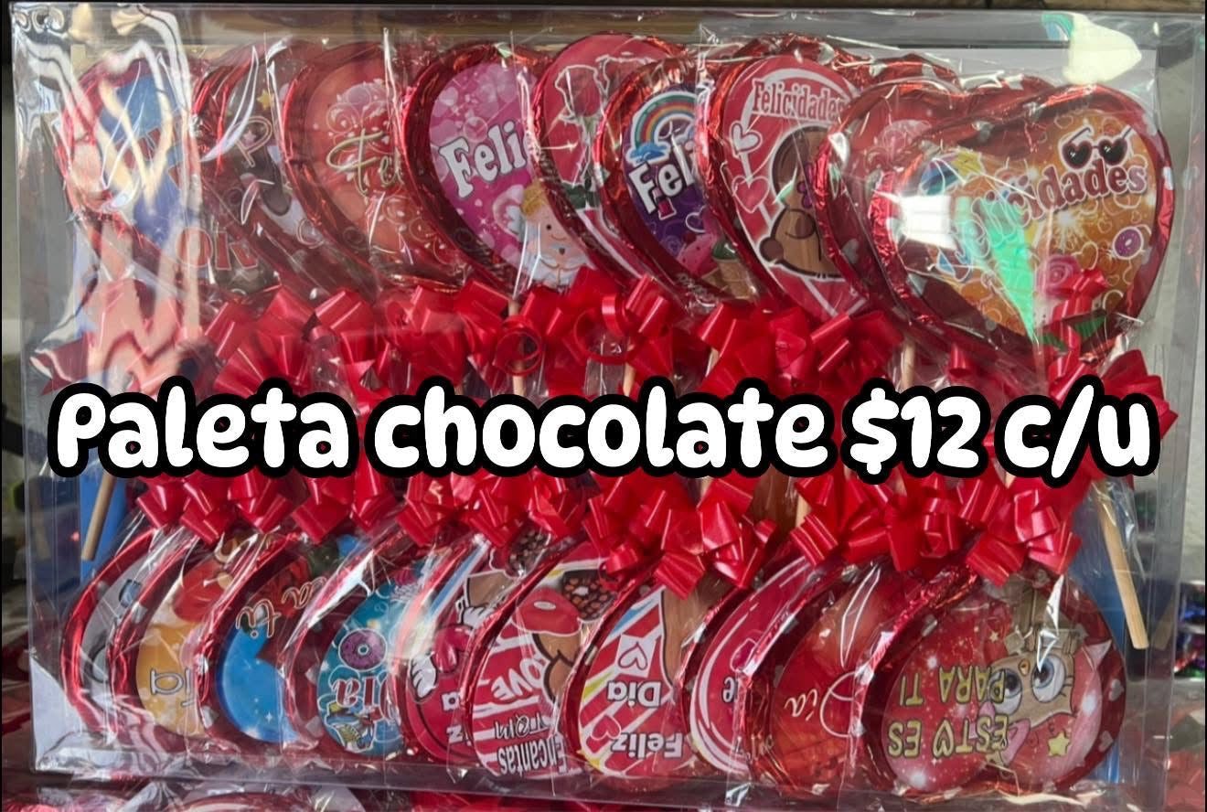 Paleta chocolate corazon