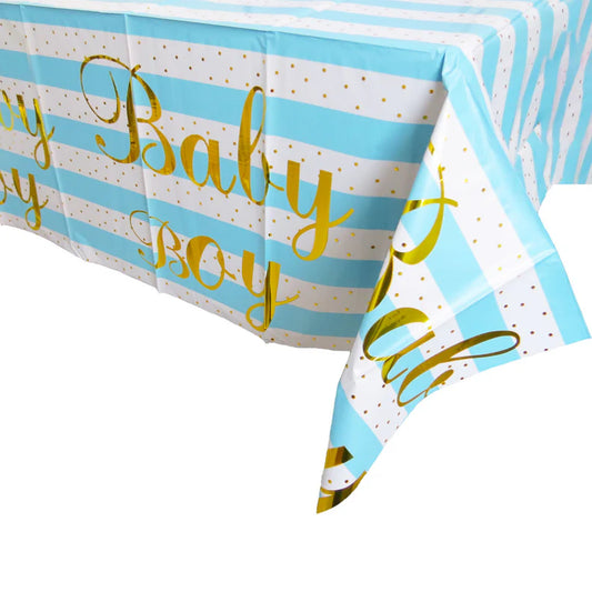 Mantel metálico azul BABY SHOWER