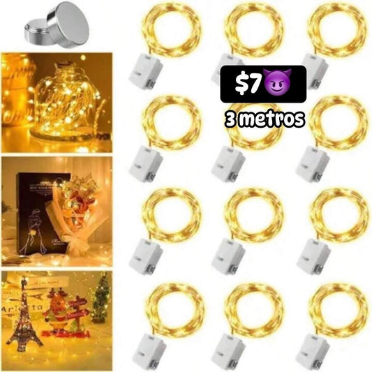 Serie luz led calida 3 metros