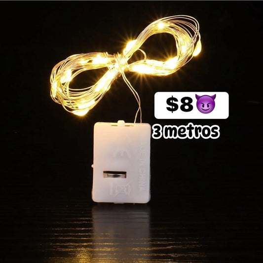 Serie luz led calida 3 metros