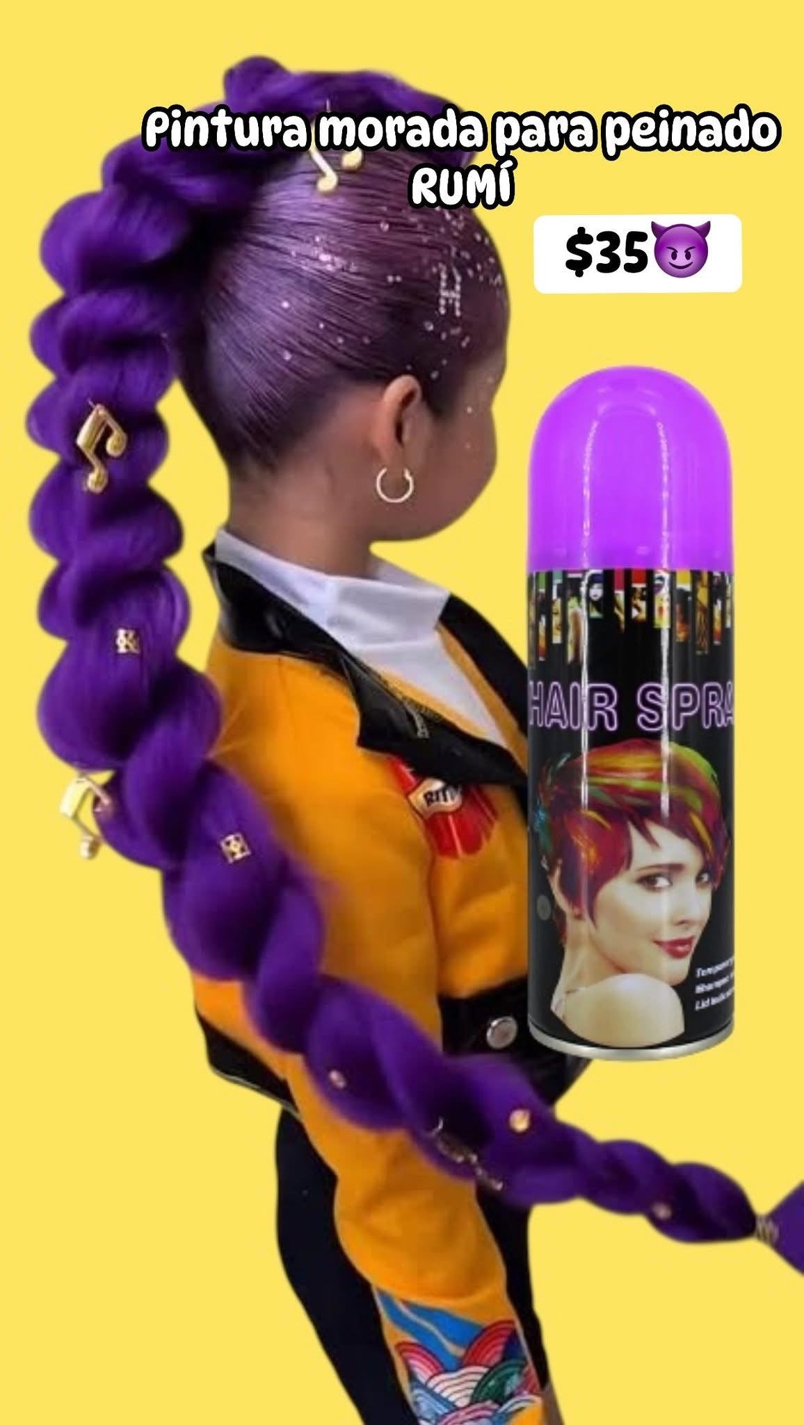 Pintura cabello MORADO en spray