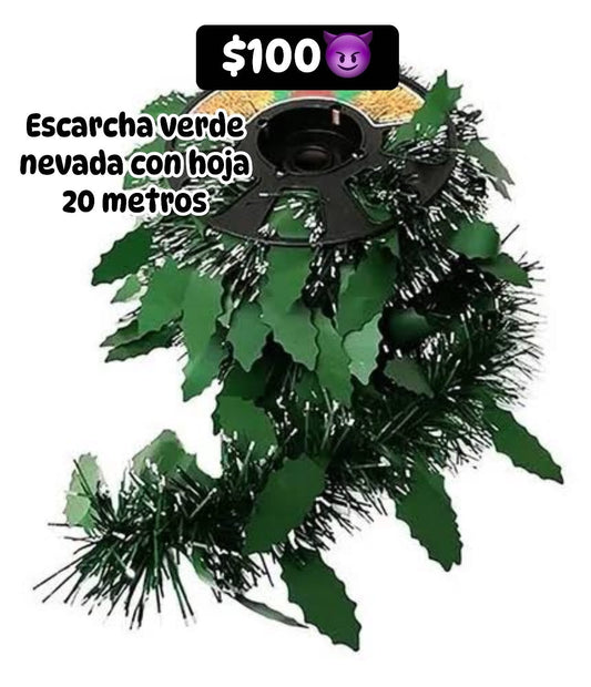 Escarcha verde nevada con hoja 20 metros