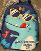 Mochila kinder 33x27cm dinosaurio/lentes