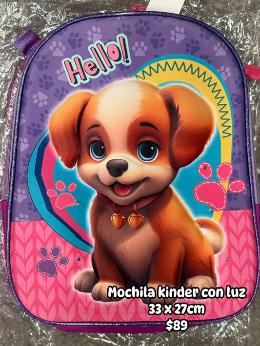 Mochila kinder 33x27cm perrito
