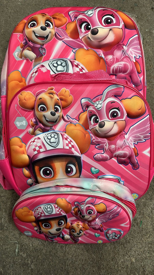 MOCHILA TRIPLE PREESCOLAR SKY PAW PATROL