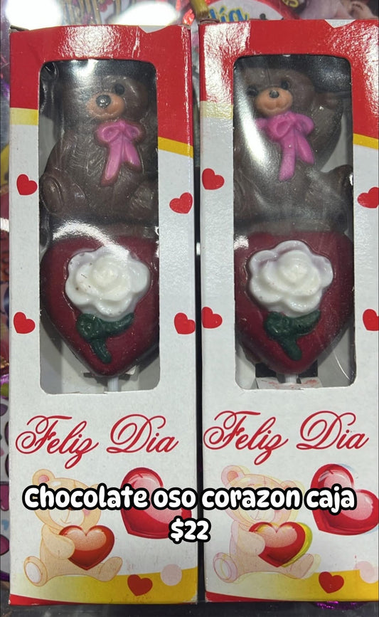 Oso chocolate caja blanca