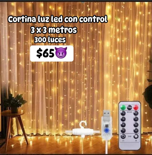 Cortina led 3x3 con control