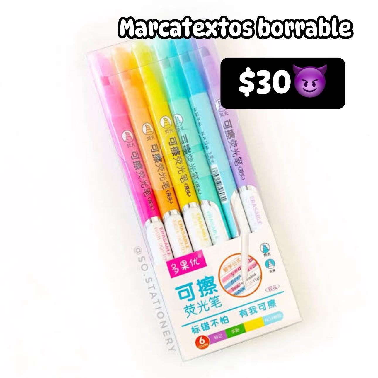 Marcatextos borrable