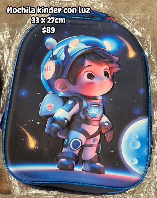 Mochila kinder 33x27cm astronauta 1