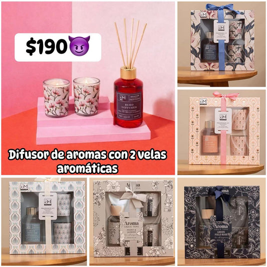 Difusor de aromas con velas