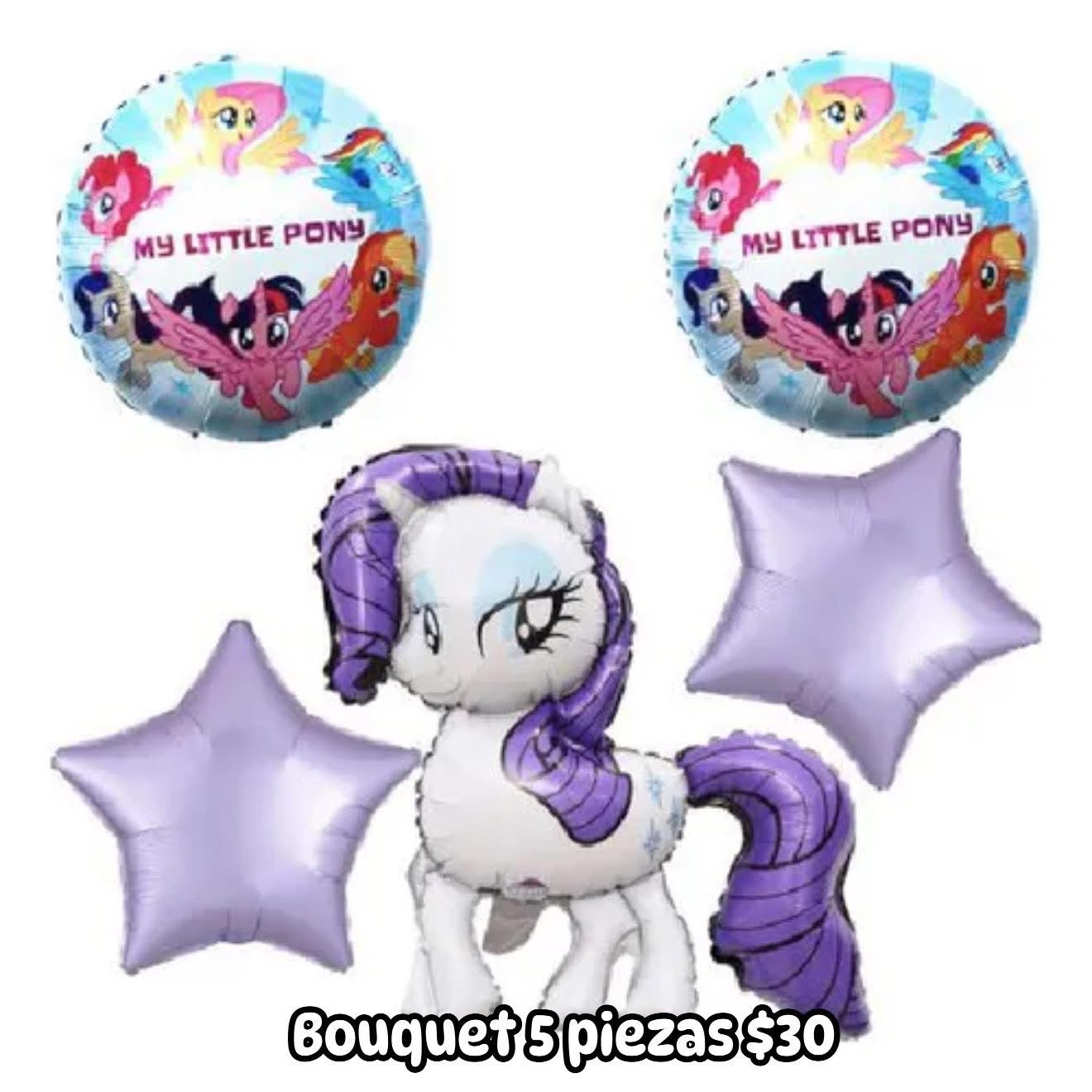Bouquet 5 globos little pony