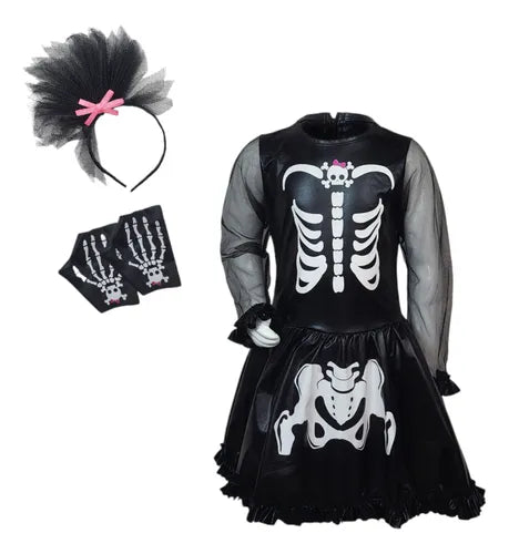Disfraz calavera niña