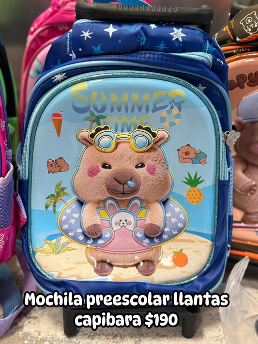 Mochila capibara llantas salvavidas