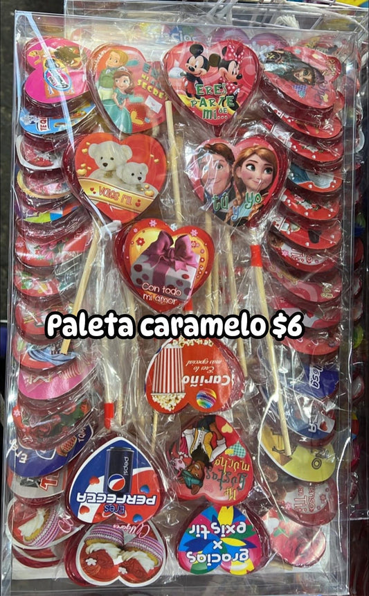Paleta caramelo corazon grande
