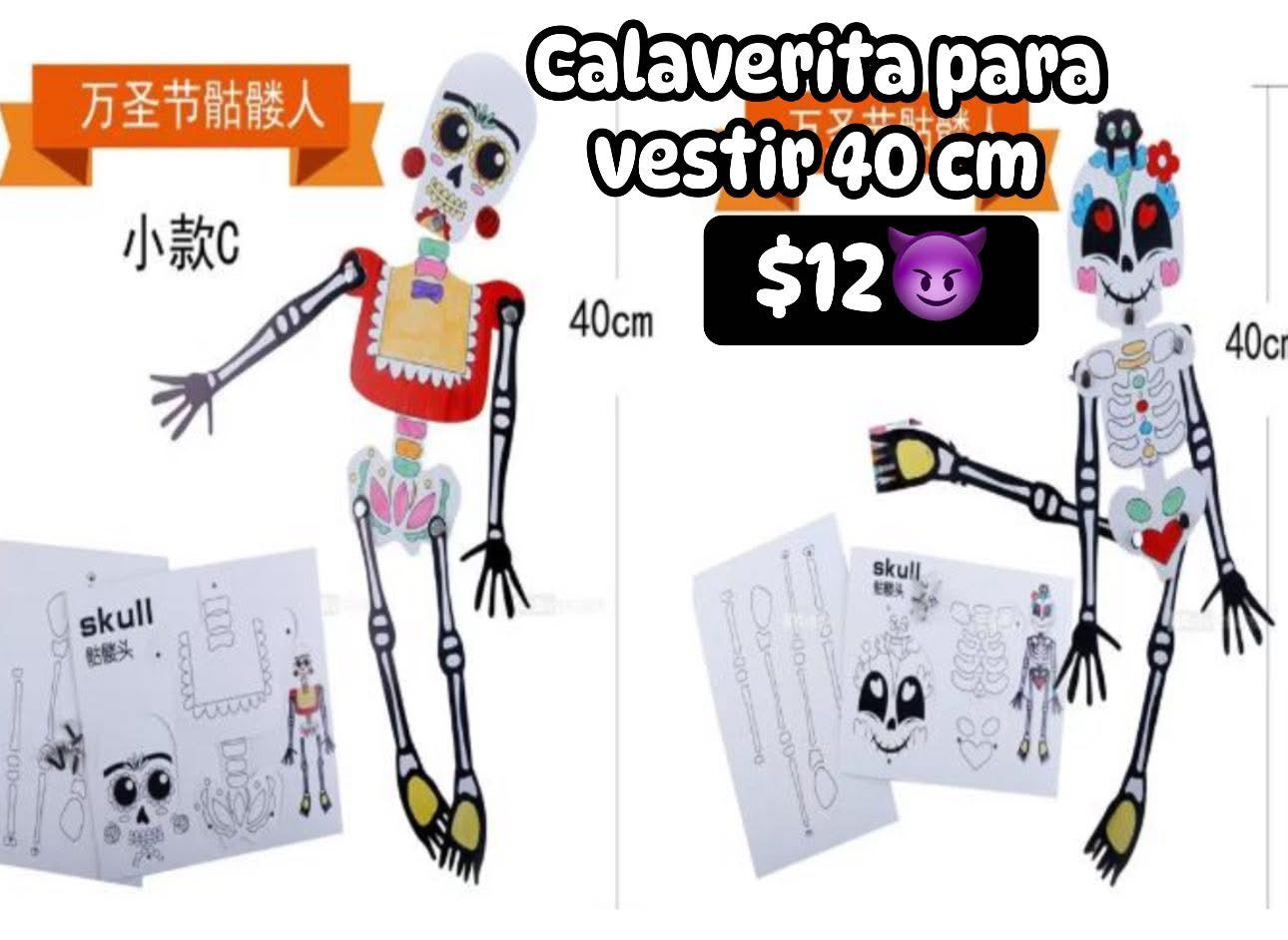 Calaverita para vestir