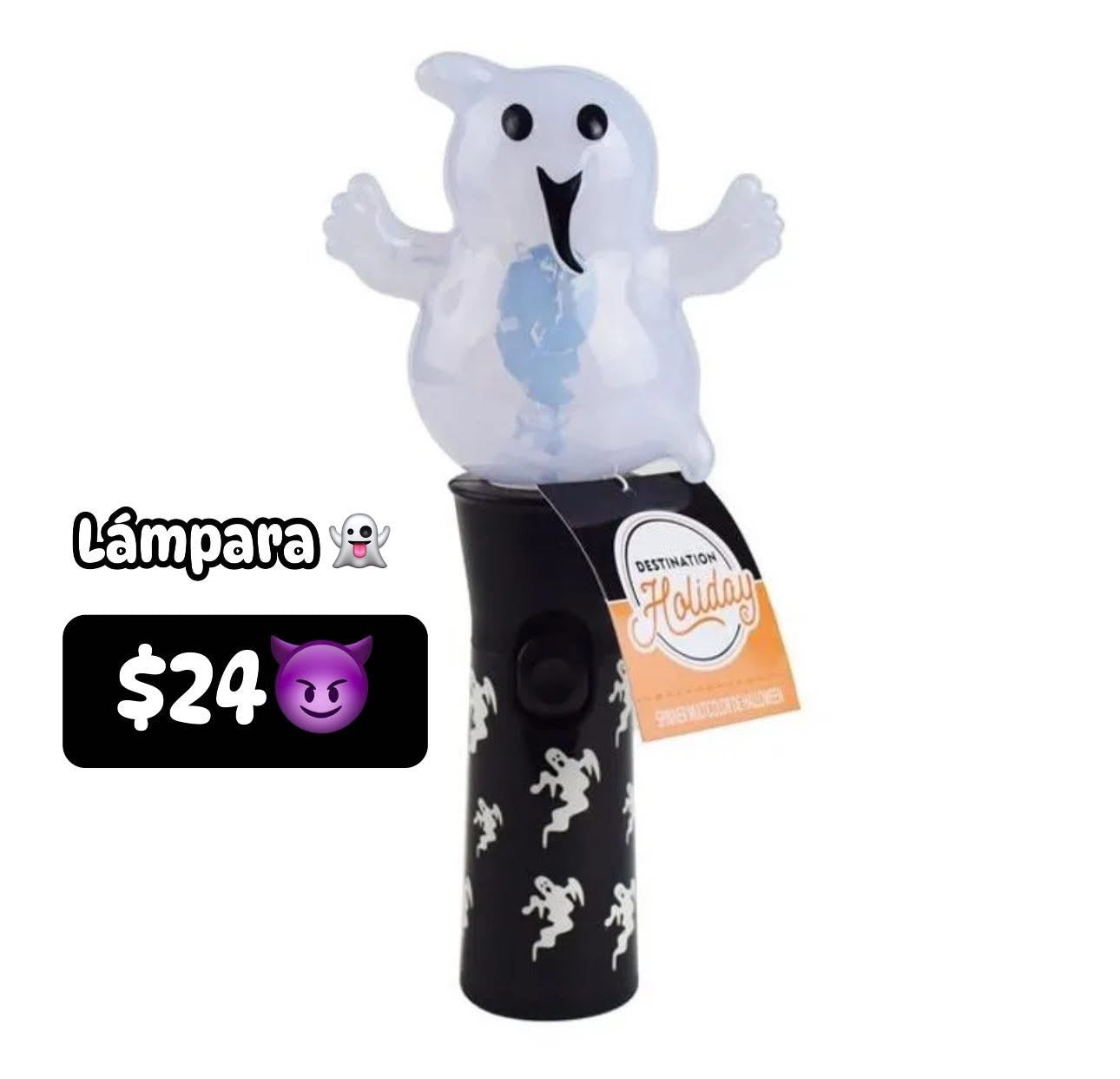 Lámpara calabaza y fantasma