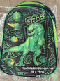 Mochila kinder 33x27cm dinosaurio/verde