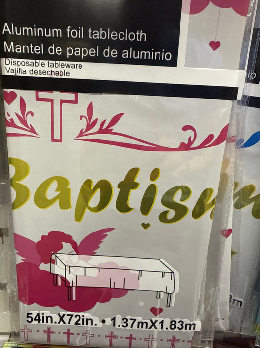 Mantel metálico bautizo