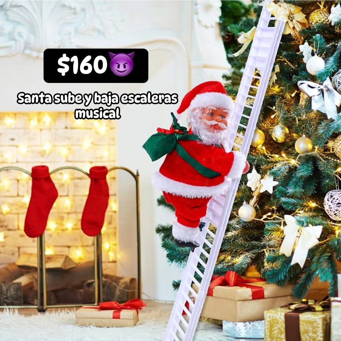 Santa sube y baja escaleras