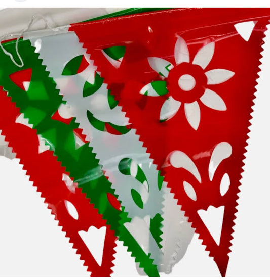 Plástico picado triángulo tricolor