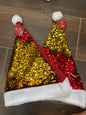Gorro navideño lentejuelas reversibles