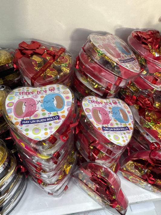 Corazón acetato chocolates