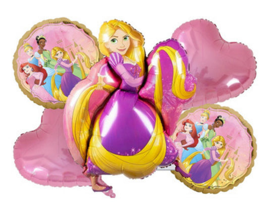 Bouquet 5 globos rapunzel
