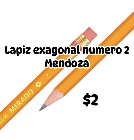 Lapiz exagonal numero 2 mendoza