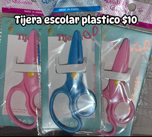 Tijera escolar plastico