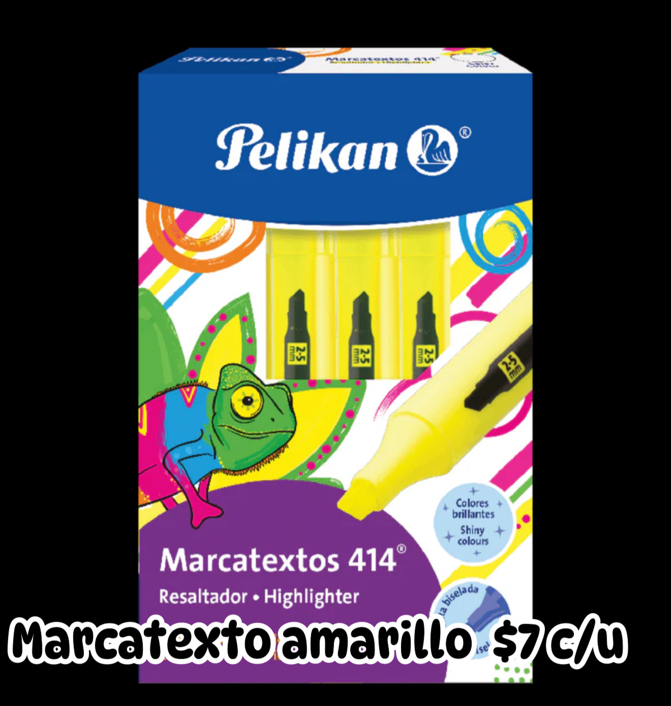 Marcatexto amarillo pieza
