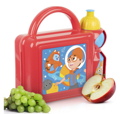 Lonchera roja con termo cocomelon blippi