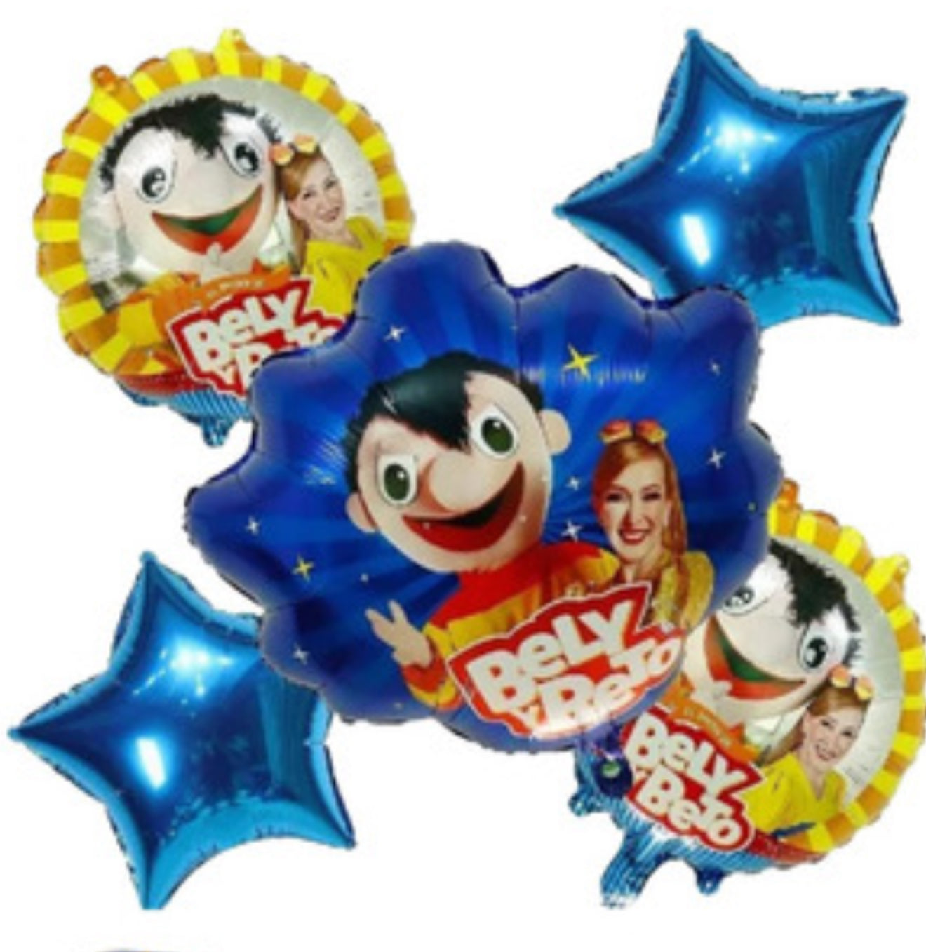 Bouquet 5 globos bely y beto