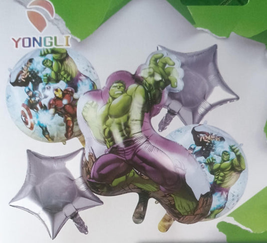 Bouquet 5 globos hulk