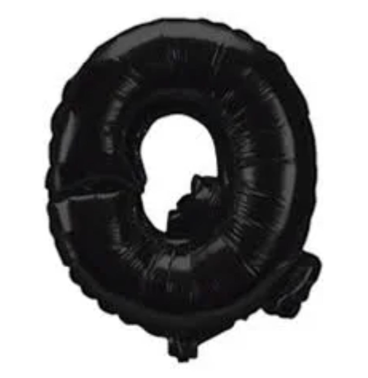 Globo Letra Q negro 16 pulgadas 38cm