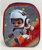 Mochila preescolar glitter astronauta rojo