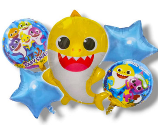 Bouquet 5 globos baby shark