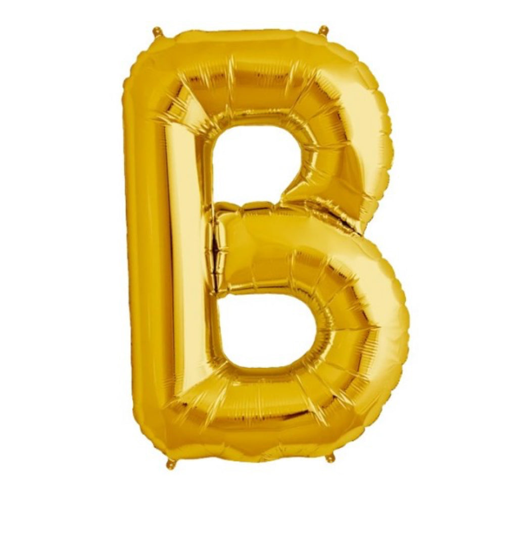 Globo Letra B dorado 32 pulgadas 75cm
