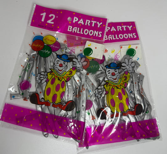 Globo largo 12 globos PLATA