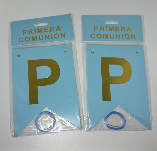 Banderin primera comunion AZUL