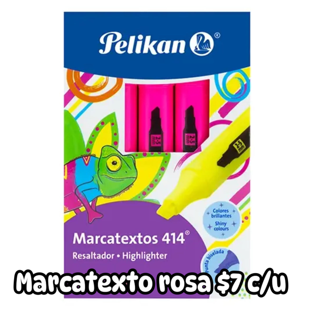 Marcatexto rosa pieza