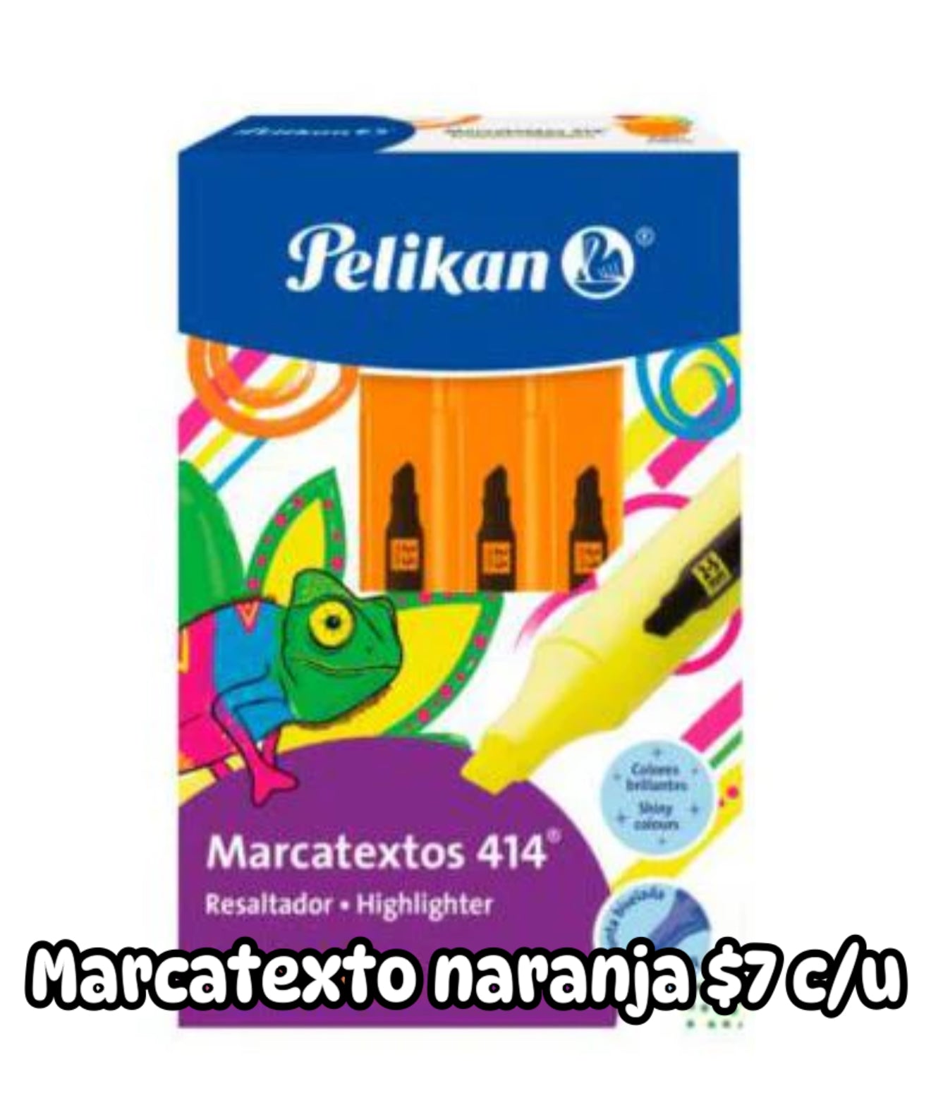 Marcatextos naranja pieza