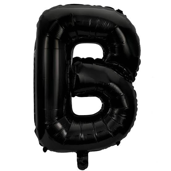 Globo Letra B negro 16 pulgadas 38cm